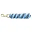 KM Elite Cotton Double Braid Lead Rope - 7ft - Pastel Blue/White