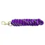 KM Elite Cotton Double Braid Lead Rope 7ft - Purple/White