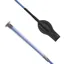 KM Elite Cush Grip Junior Riding Whip - Blue/Silver