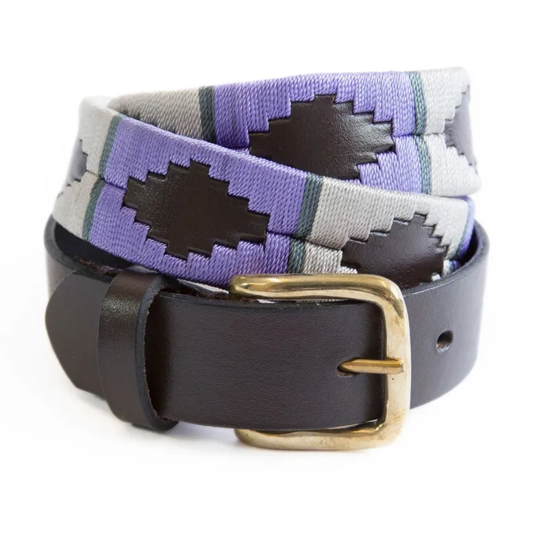 KM Elite Polo Belt - Purple/Grey