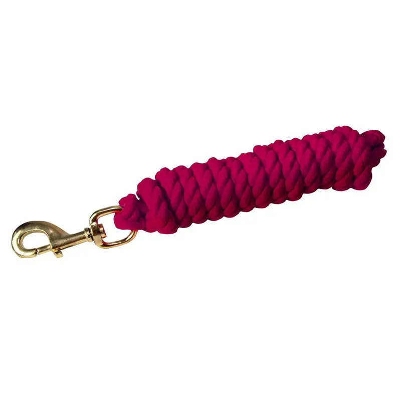 KM Elite Superfine Cotton Lead Rope - Burgundy