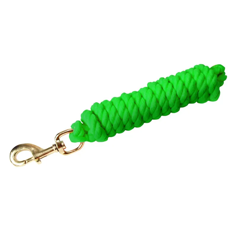 KM Elite Superfine Cotton Lead Rope - Hot Green