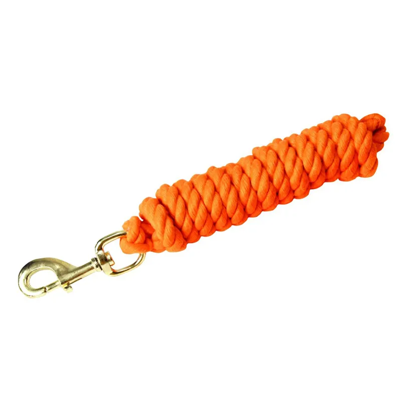KM Elite Superfine Cotton Lead Rope - Hot Orange