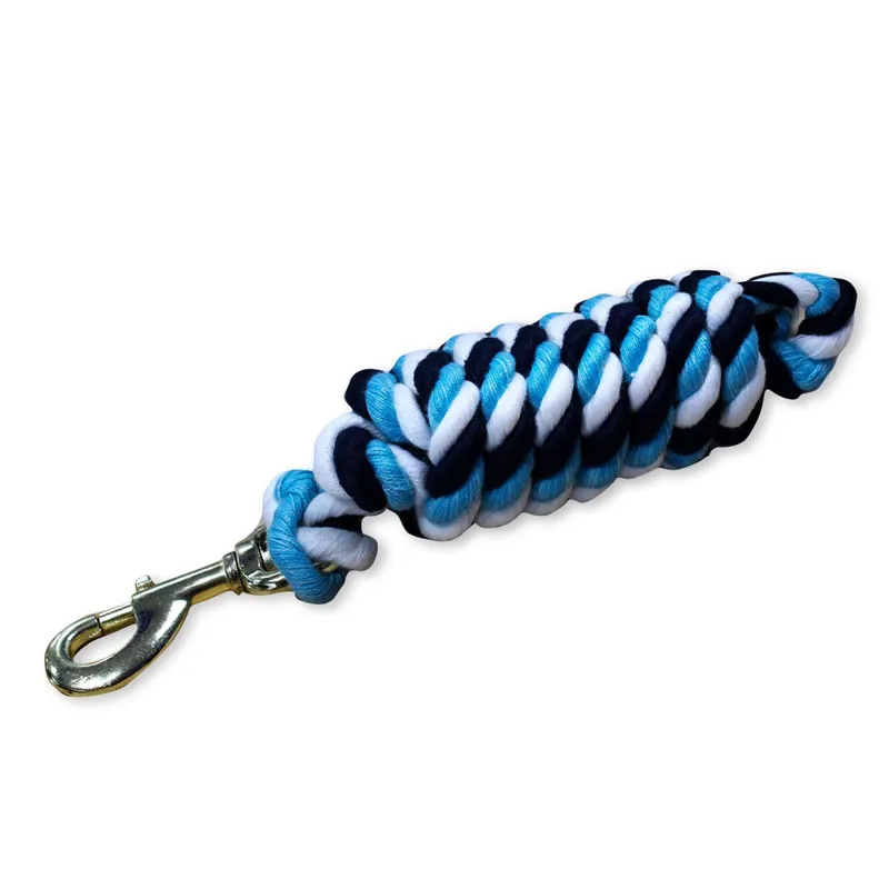 KM Elite Superfine Cotton Lead Rope - Navy/Baby Blue/White