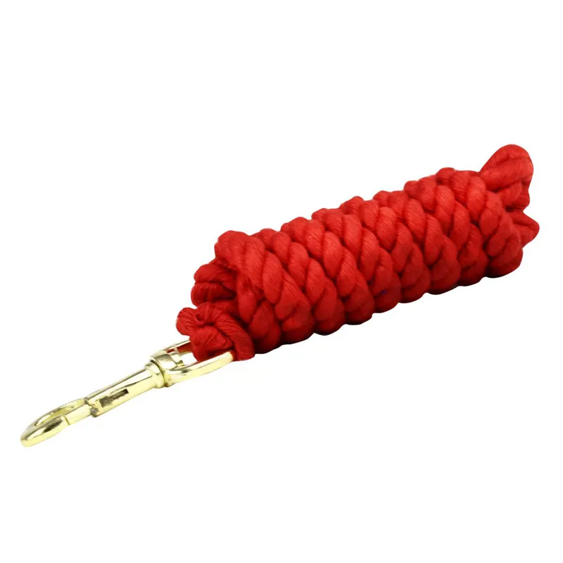 KM Elite Superfine Cotton Lead Rope - Red