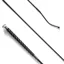 KM Elite Dressage Whip with Silver Braided Grip - Black