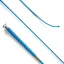 KM Elite Dressage Whip with Silver Braided Grip - Blue
