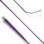 KM Elite Dressage Whip with Silver Braided Grip - Purple