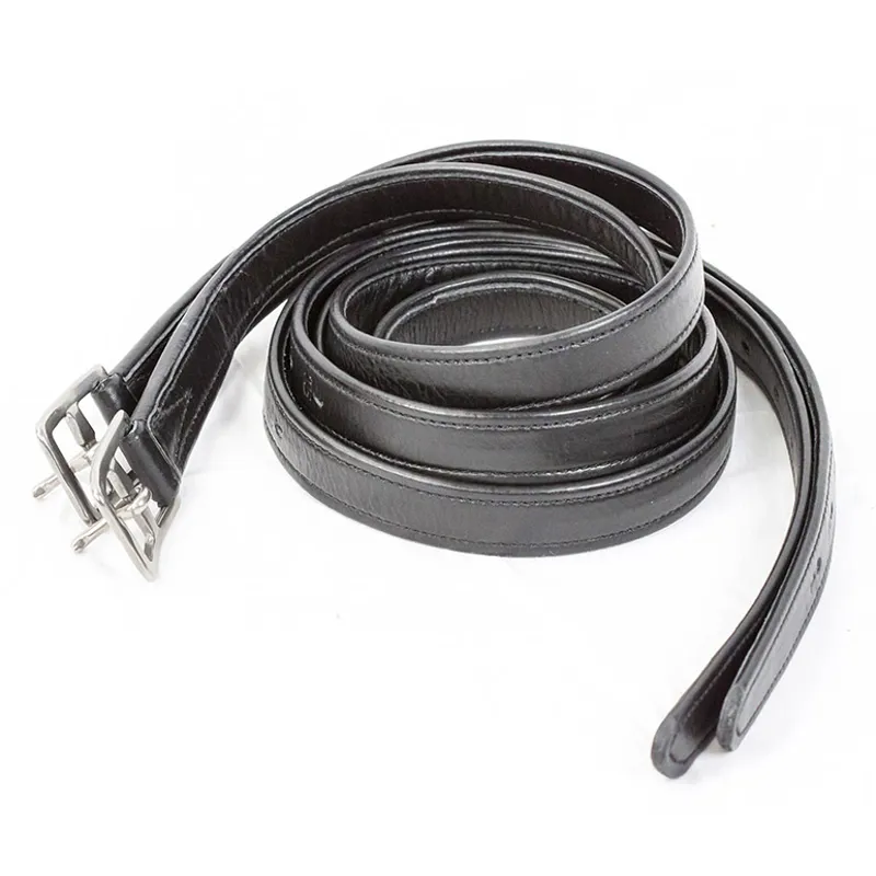 KM Elite Primera Soft Stirrup Leathers - Black