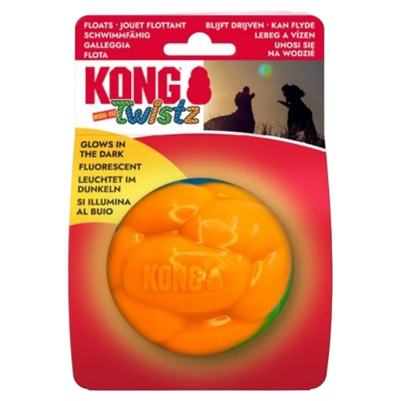 KONG Twistz High-Viz Dog Ball