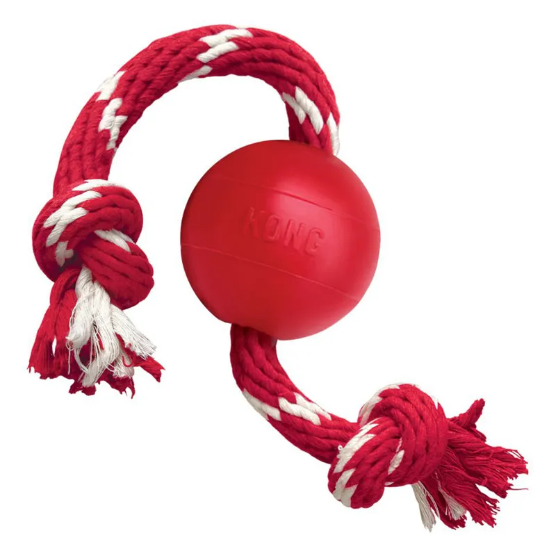 KONG Ball with Rope - Red
