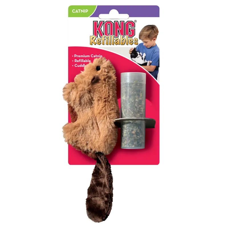 KONG Refillable Catnip Cat Toy - Beaver