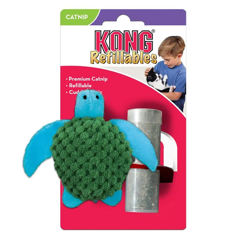 KONG Refillable Catnip Cat Toy - Turtle