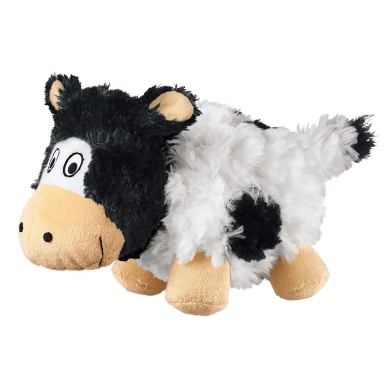 KONG Cruncheez Barnyard Plush Dog Toy - Cow
