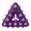KONG Dotz Squeaker Dog Toy - Purple Triangle