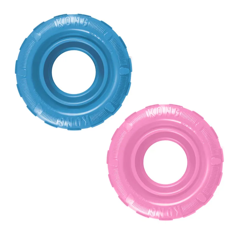 KONG Puppy Traxx Tyres Dog Toy Assorted