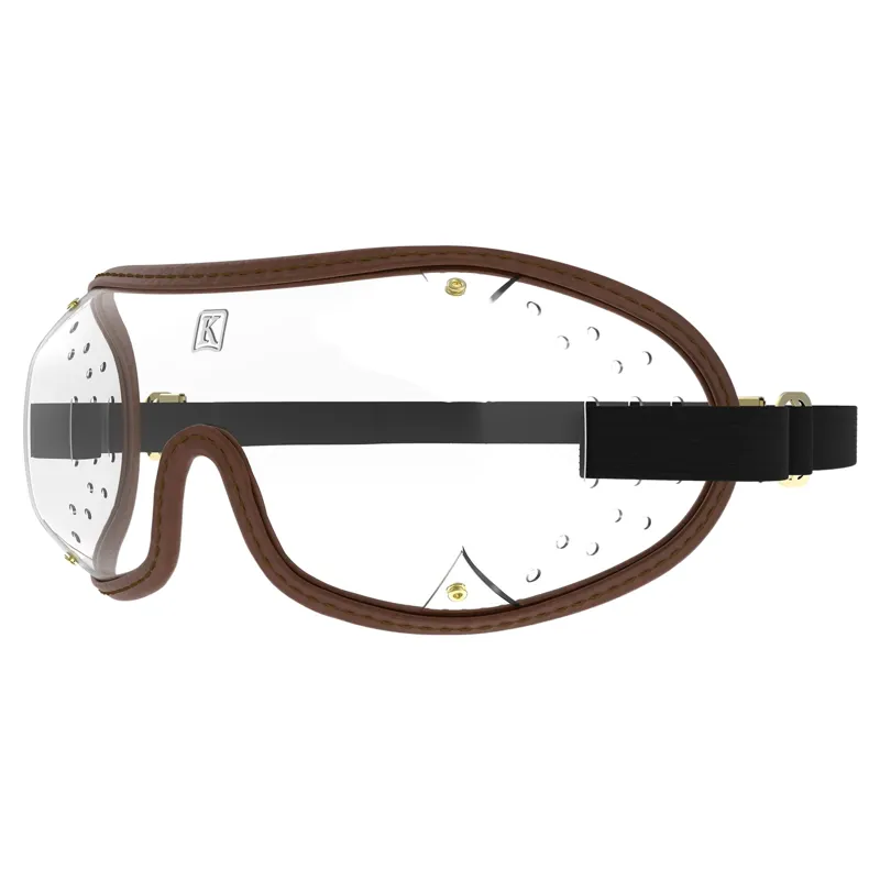 Kroops Triple-Slot Racing Goggles - Brown/Clear