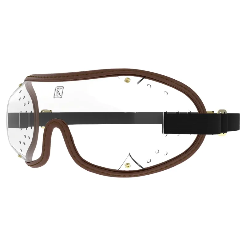 Kroops Triple-Slot Racing Goggles - Brown/Clear-1