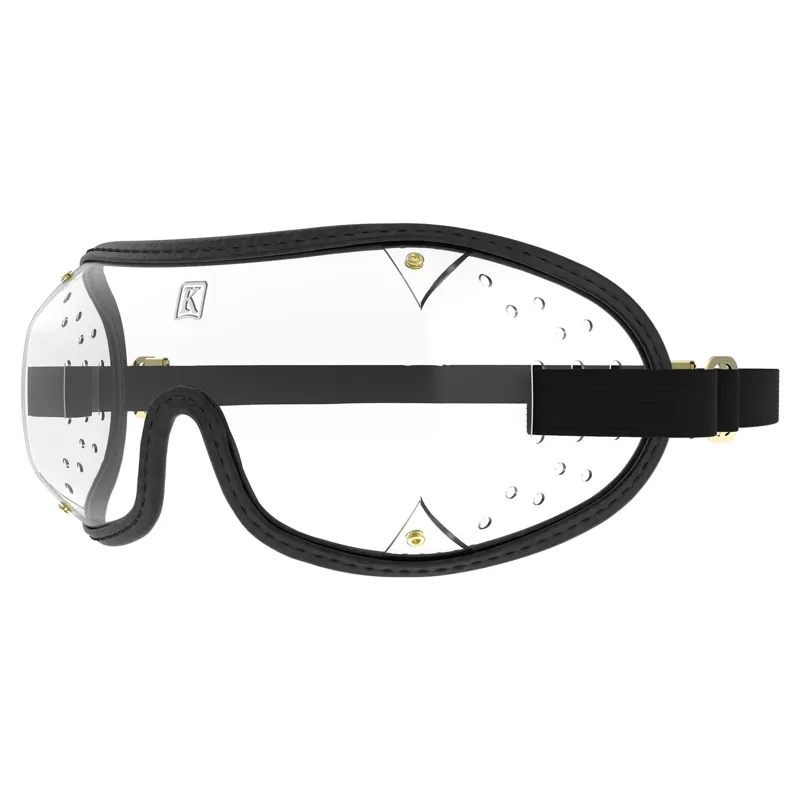 Kroops Triple-Slot Racing Goggles - Black/Clear-1