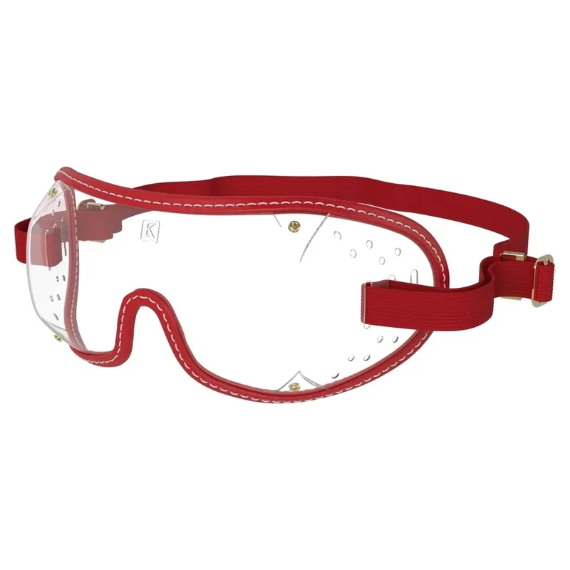 Kroops Triple-Slot Racing Goggles - Red/Clear