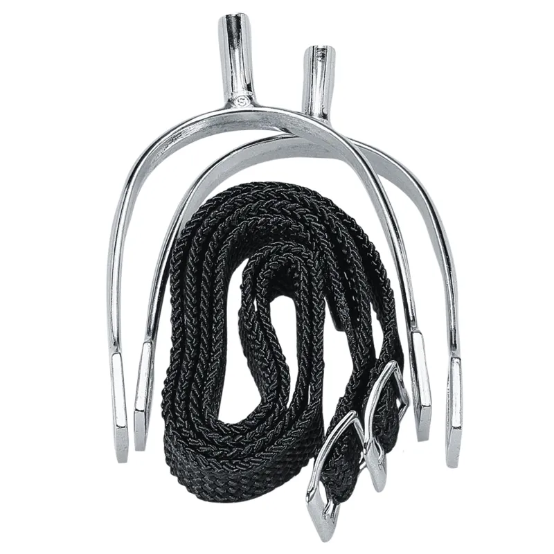 Korsteel Prince of Wales Never Rust Childs Spurs with Straps