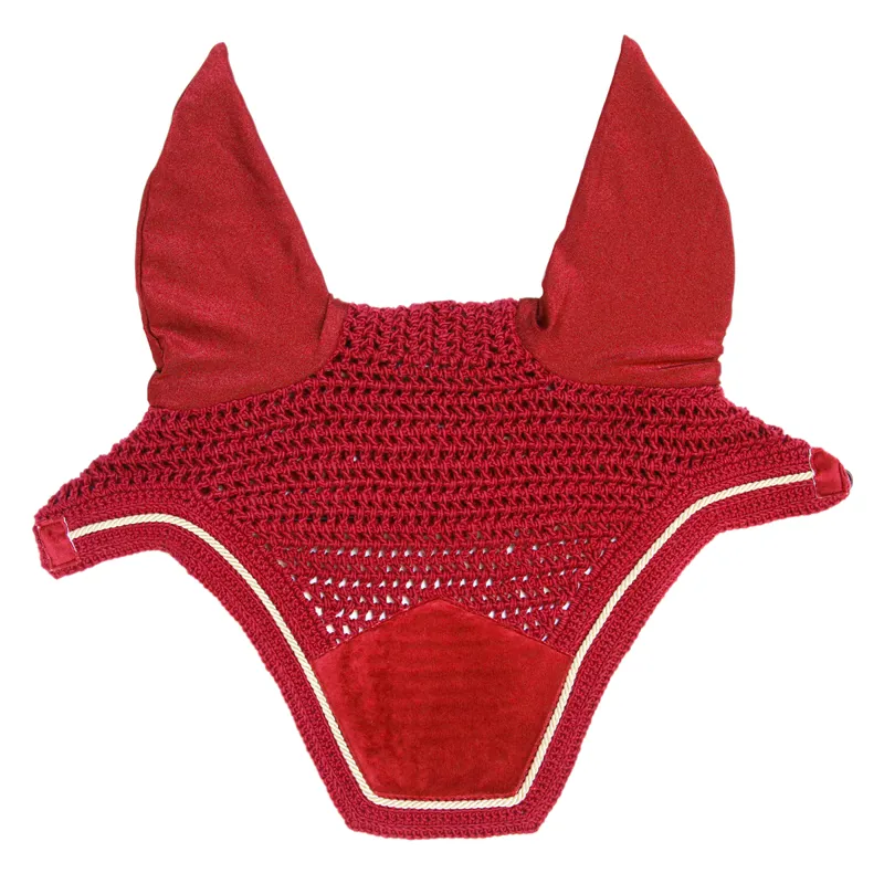 Kentucky Wellington Velvet Fly Veil - Red-4