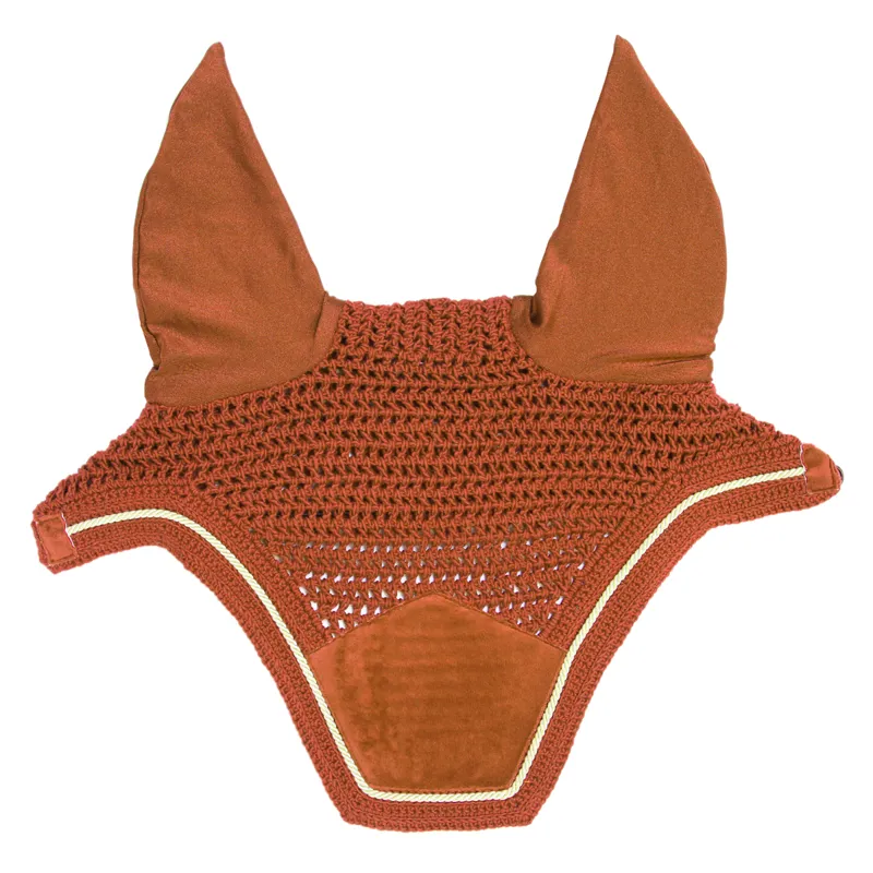 Kentucky Wellington Velvet Fly Veil - Orange-4