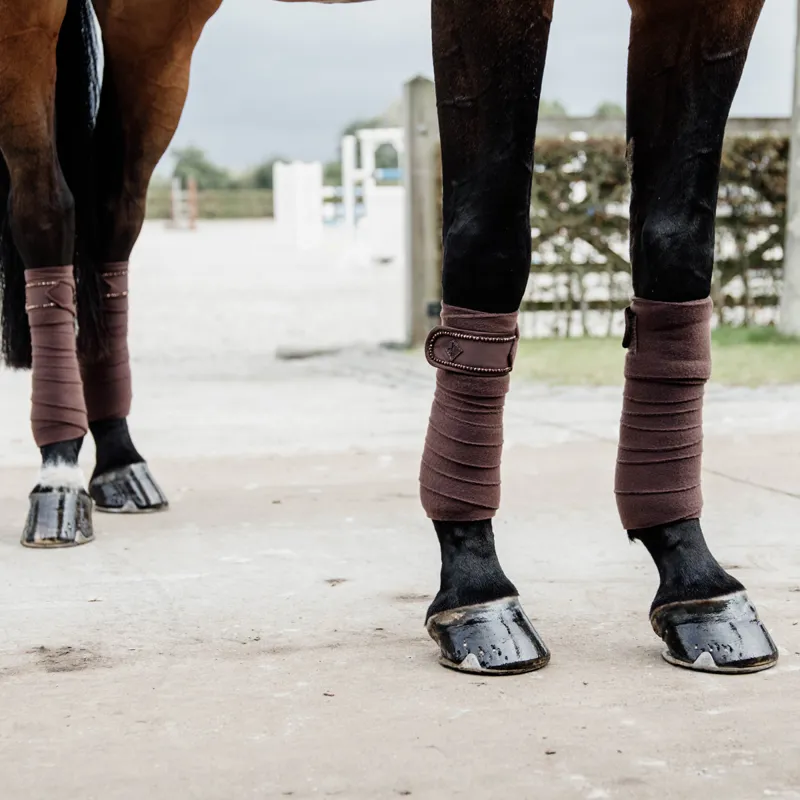 Kentucky Pearls Polar Fleece Bandages - Brown-1