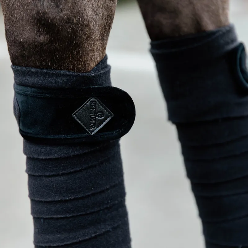 Kentucky Basic Velvet Polar Fleece Bandages - Black-1