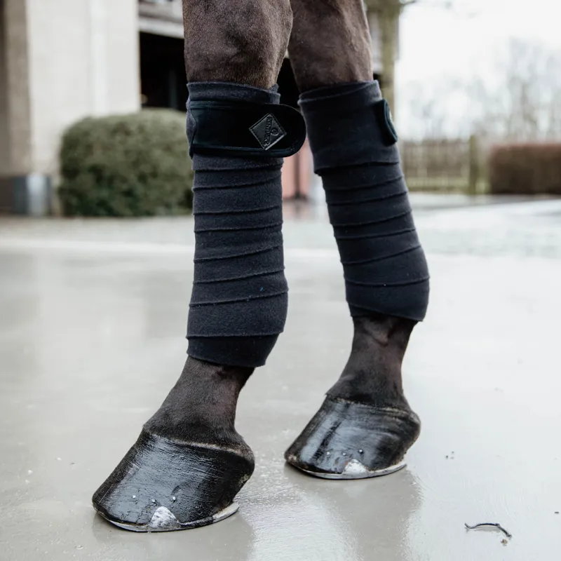 Kentucky Basic Velvet Polar Fleece Bandages - Black