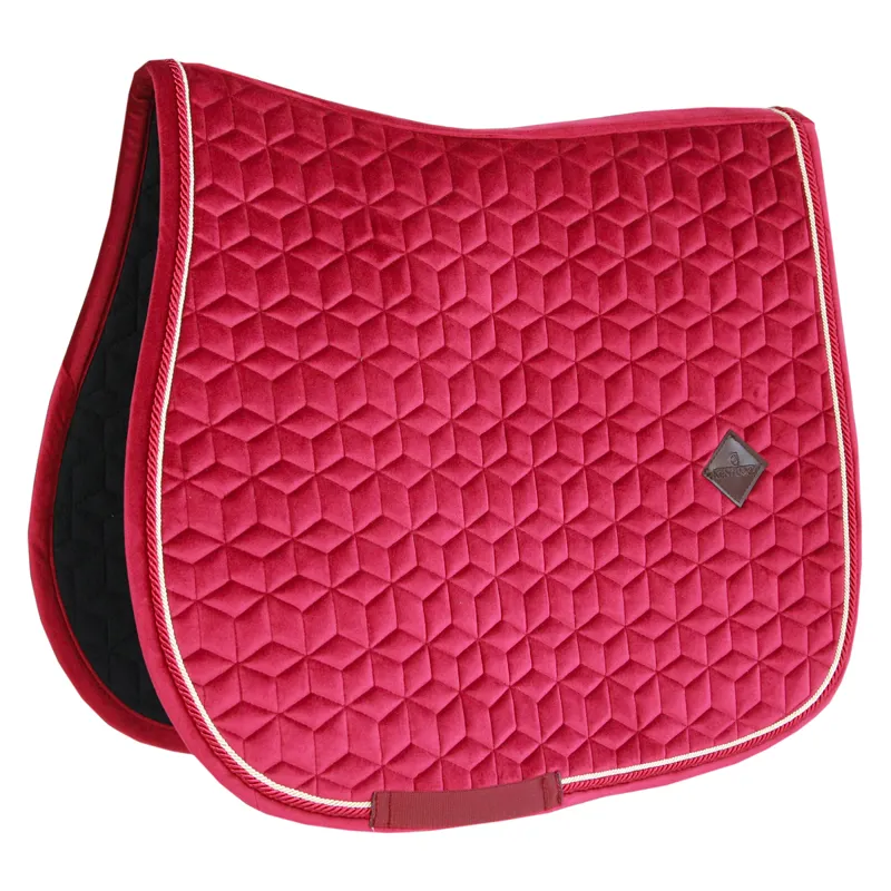 Kentucky Velvet Jumping Saddlecloth - Fuchsia