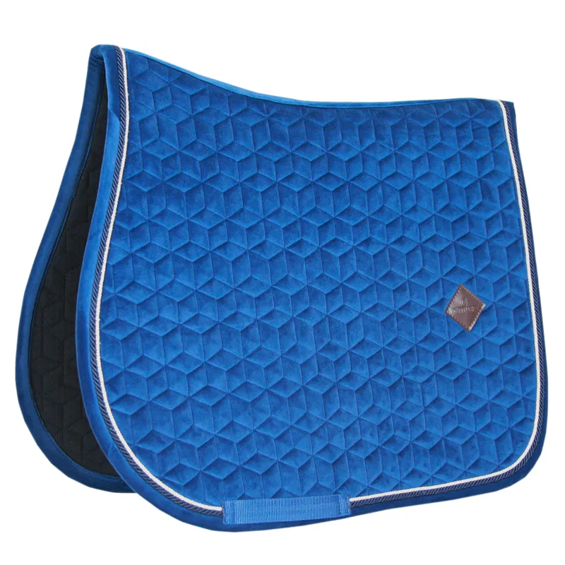 Kentucky Velvet Jumping Saddlecloth - Navy-5