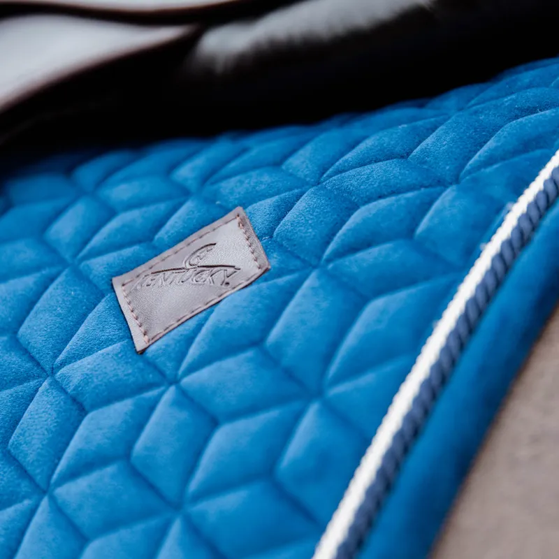 Kentucky Velvet Jumping Saddlecloth - Navy-3