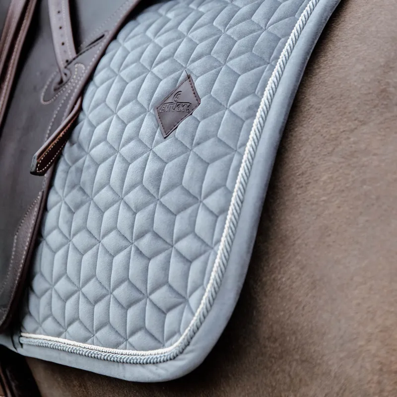 Kentucky Velvet Dressage Saddlecloth - Grey-2