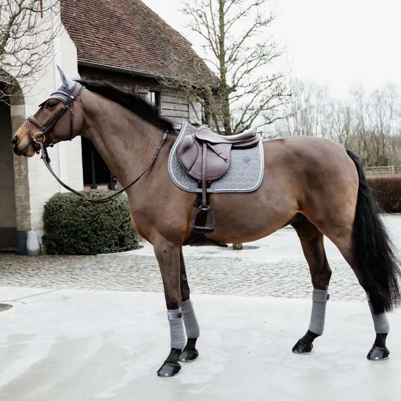 Kentucky Velvet Jumping Saddlecloth - Grey-2