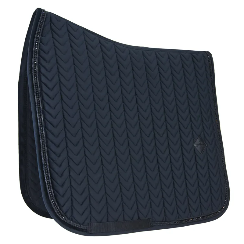 Kentucky Velvet Pearls Dressage Saddlecloth - Black