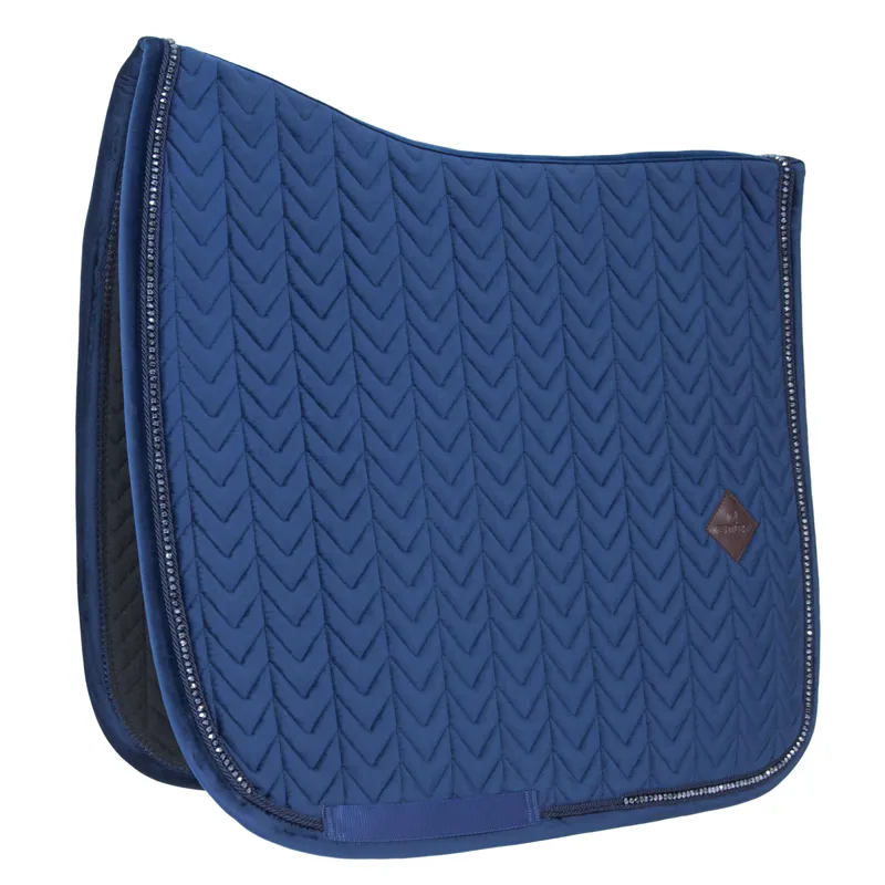 Kentucky Velvet Pearls Dressage Saddlecloth - Navy