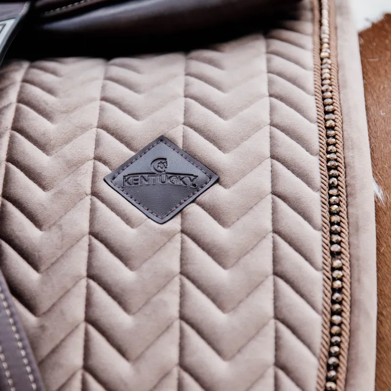 Kentucky Velvet Pearls Saddlecloth - Beige-1