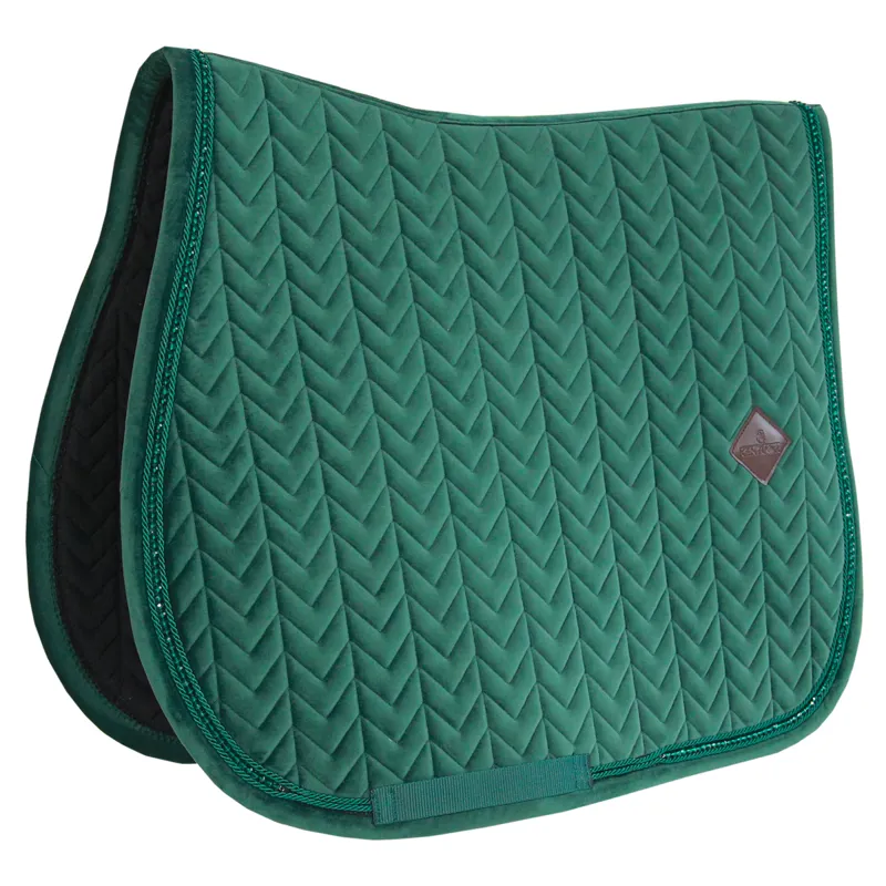 Kentucky Velvet Pearls Saddlecloth - Pine Green-3