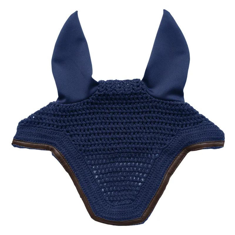 Kentucky Wellington Leather Trim Fly Veil - Dark Navy-2