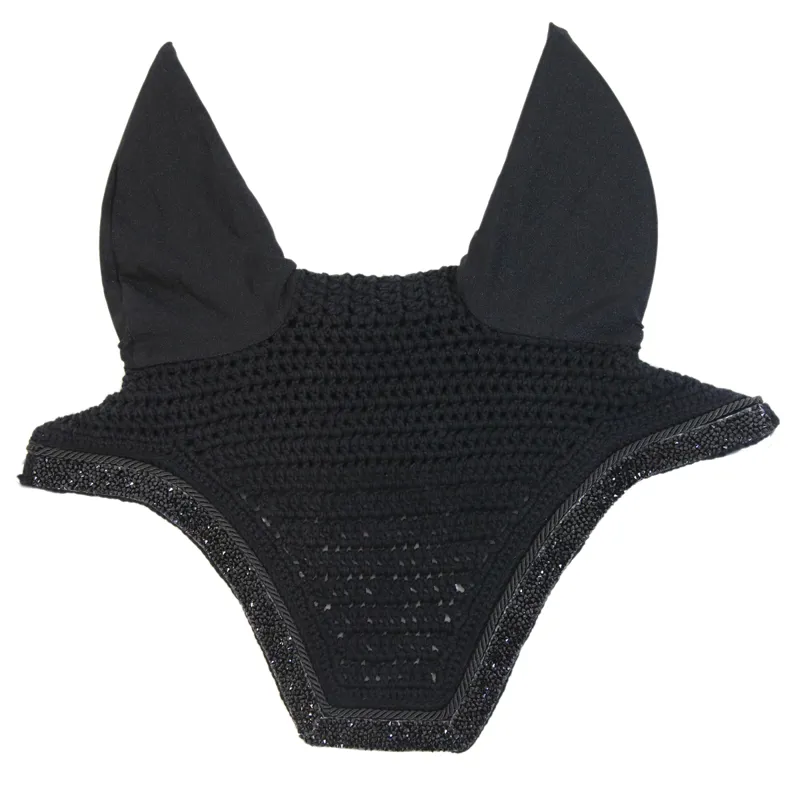 Kentucky Wellington Glitter Stone Soundless Fly Veil - Black