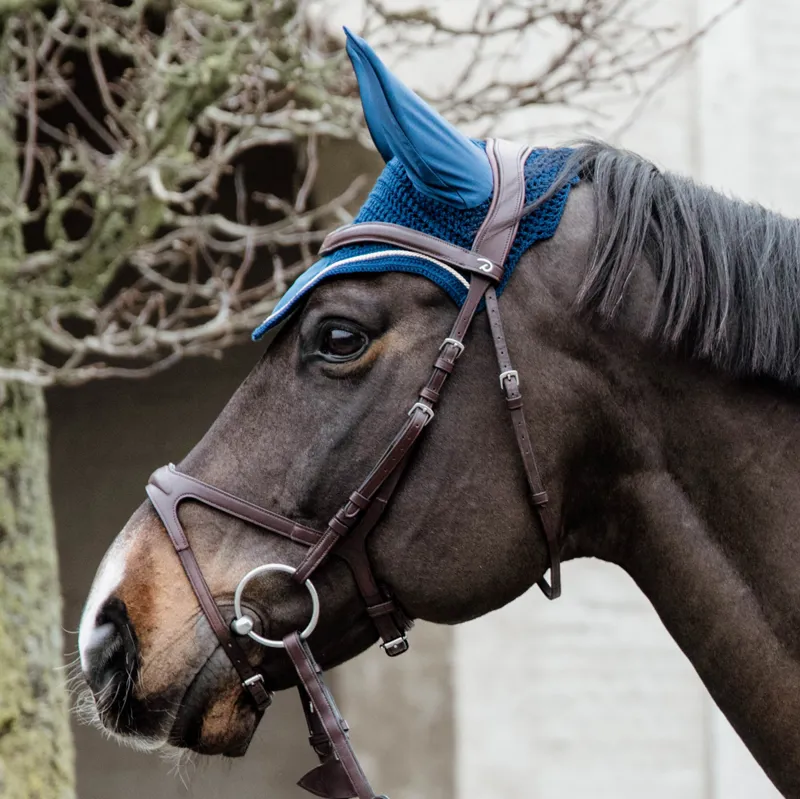 Kentucky Wellington Velvet Fly Veil - Navy-1