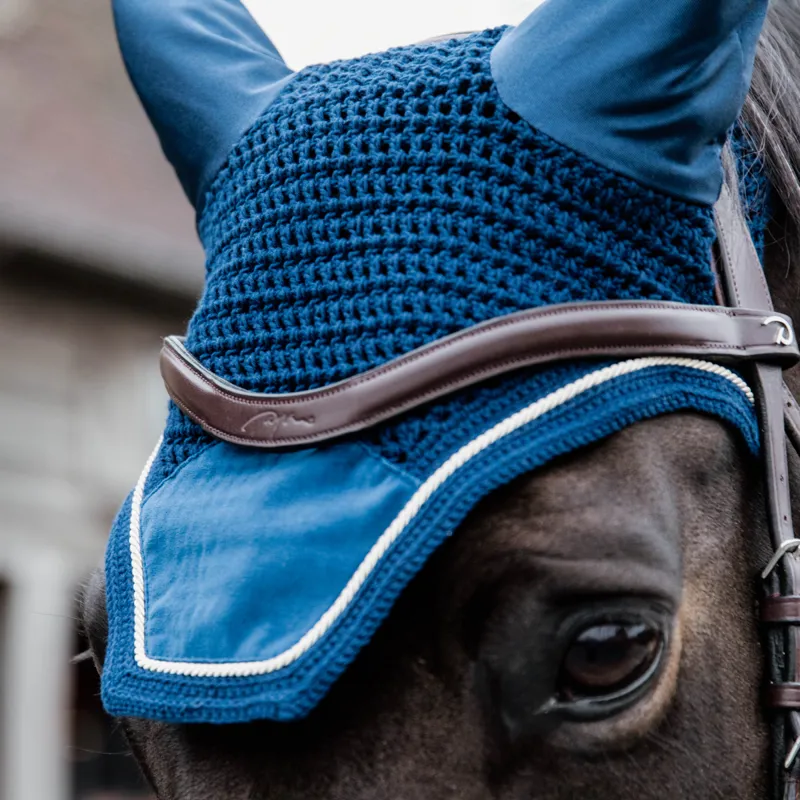 Kentucky Wellington Velvet Fly Veil - Navy-2