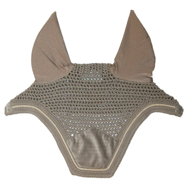 Kentucky Wellington Velvet Fly Veil - Beige-3