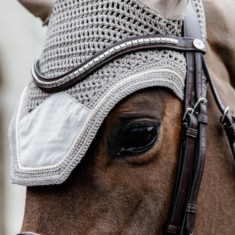 Kentucky Wellington Velvet Fly Veil - Beige-1