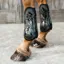 Kentucky Bamboo Shield Tendon Boots with Elastic Straps - Black