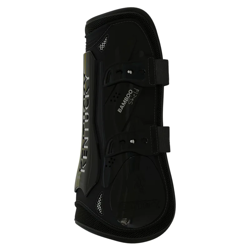 Kentucky Bamboo Shield Tendon Boots with Elastic Straps Black