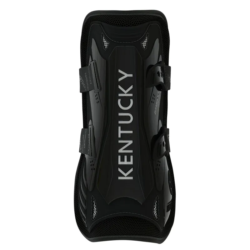 Kentucky Bamboo Shield Tendon Boots with Elastic Straps - Black-4