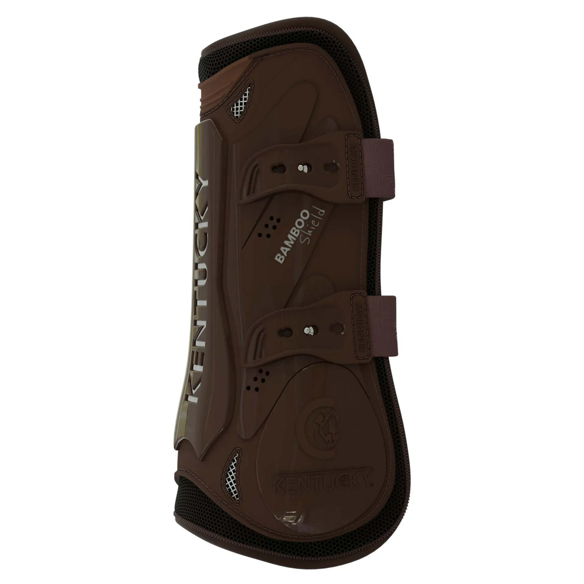Kentucky Bamboo Shield Tendon Boots with Elastic Straps - Brown