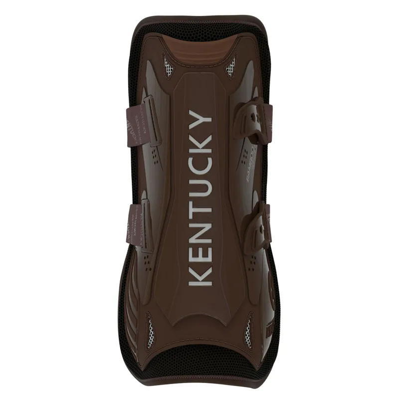 Kentucky Bamboo Shield Tendon Boots with Elastic Straps - Brown-3